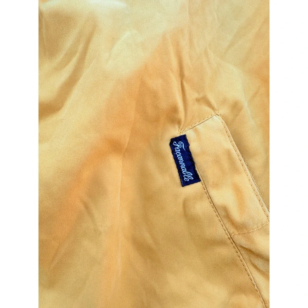 Faconnable Albert Goldberg Mustard‎ Yellow Bomber Jacket Water Repellent Size L
